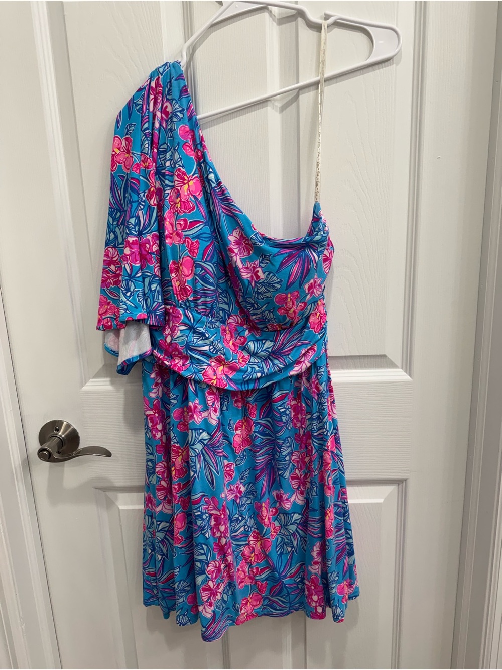Lilly Pulitzer Turquoise Dress with Hot Pink Floral Print